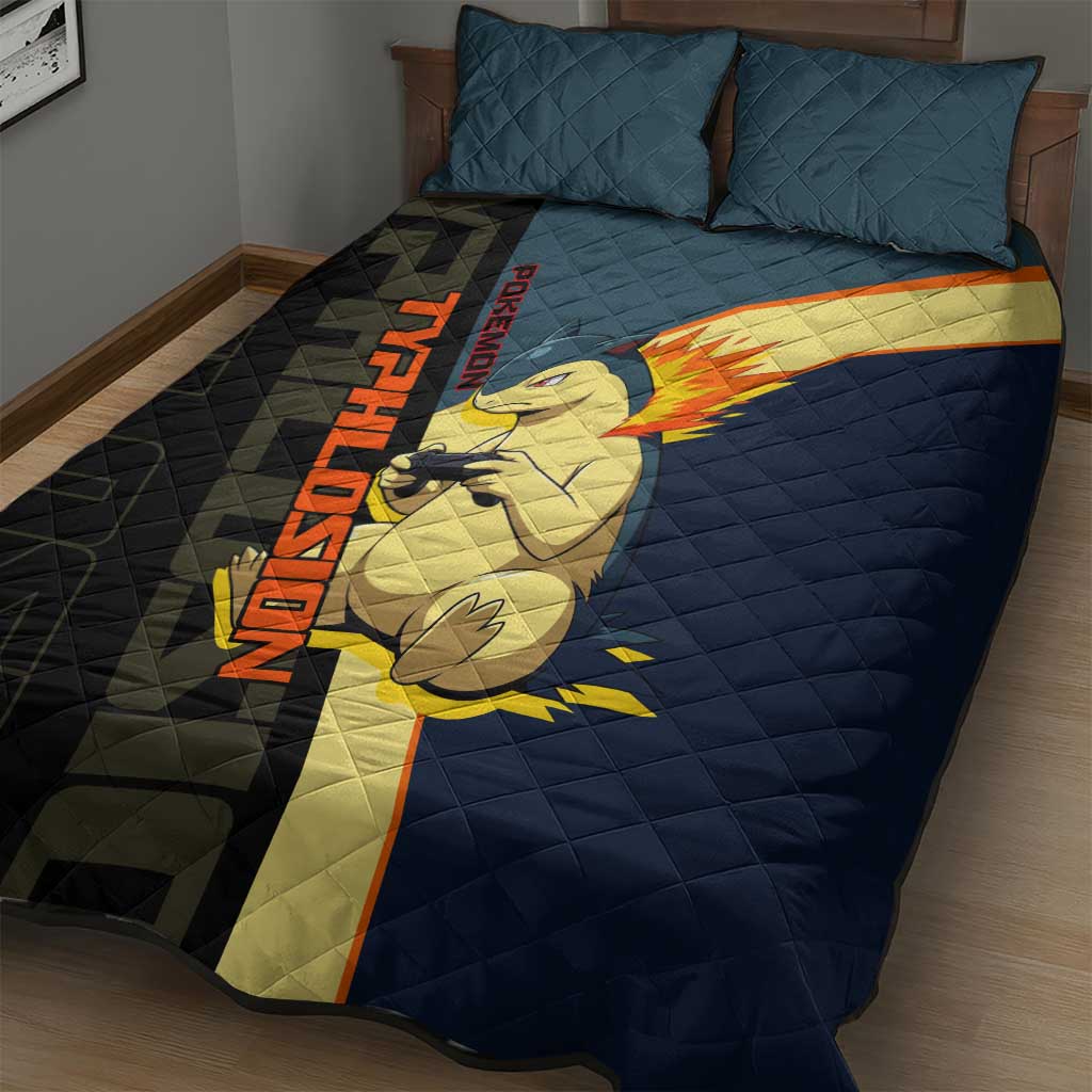 Typhlosion Poké Quilt Bed Set Classic Retro Anime Style