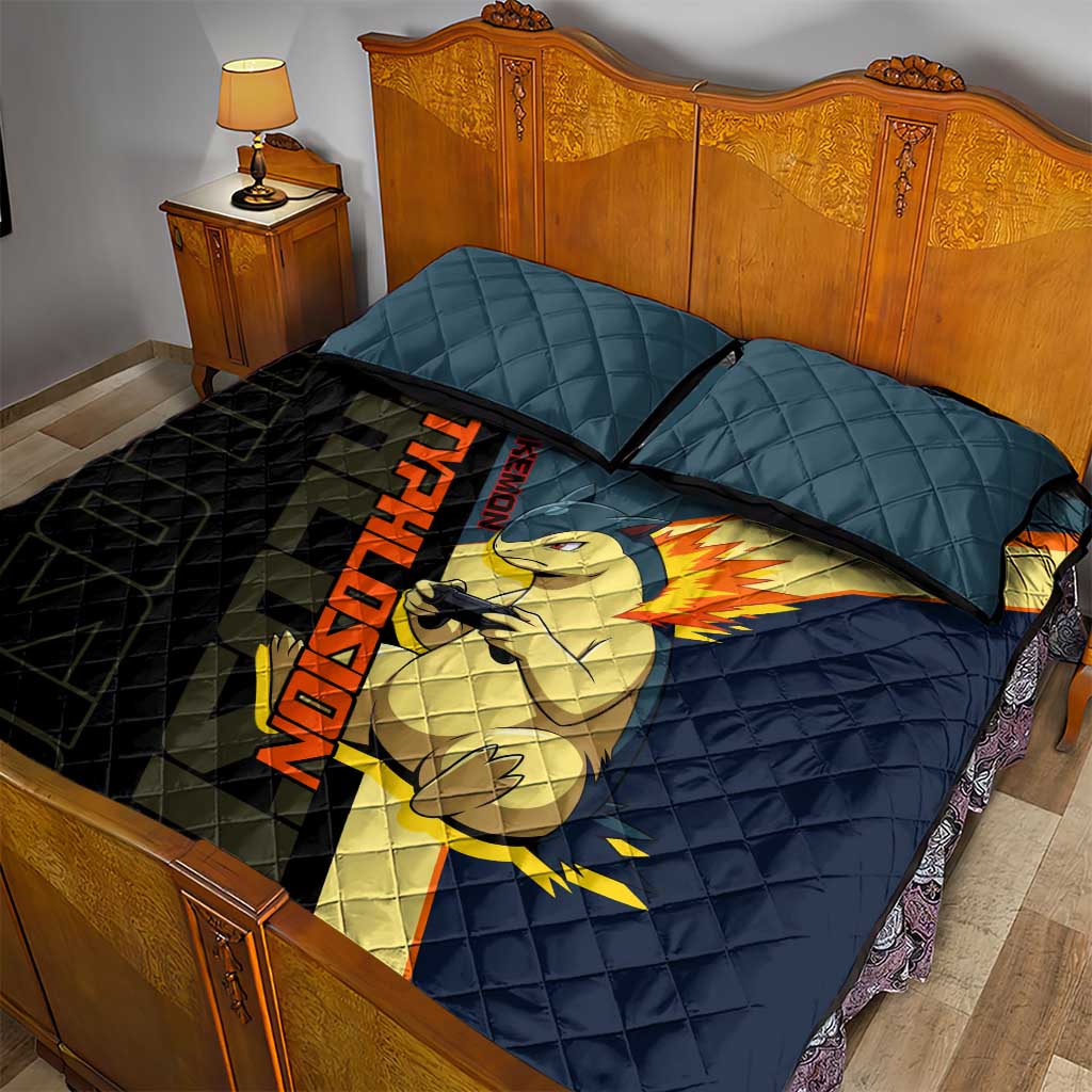 Typhlosion Poké Quilt Bed Set Classic Retro Anime Style