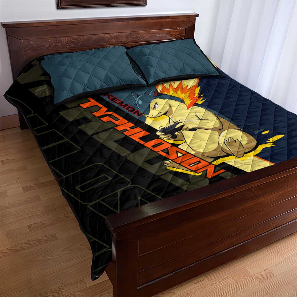 Typhlosion Poké Quilt Bed Set Classic Retro Anime Style