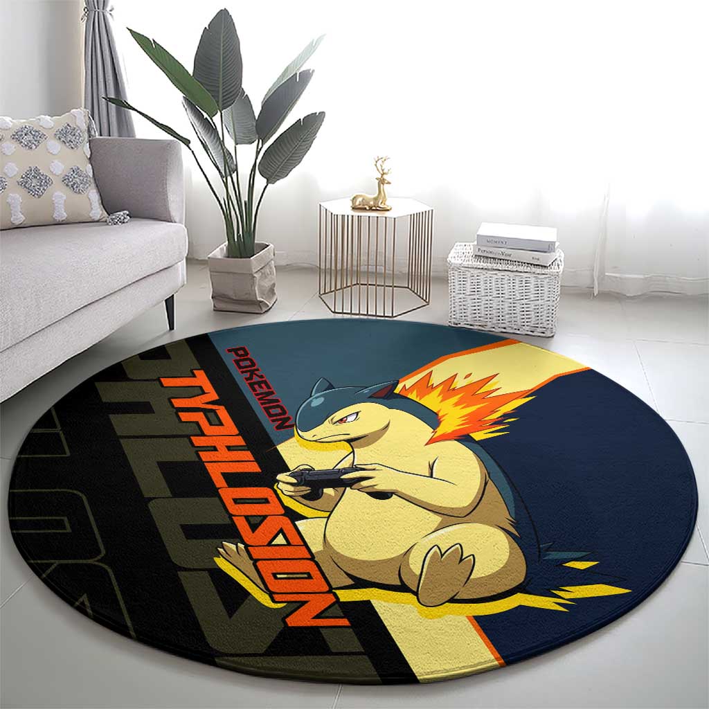 Typhlosion Poké Round Carpet Classic Retro Anime Style