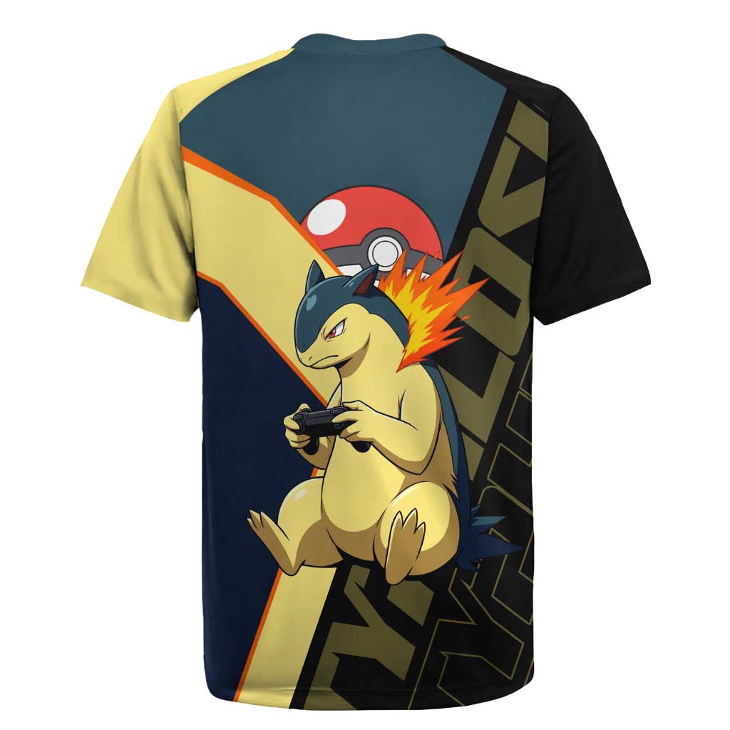 Typhlosion Poké Rugby Jersey Classic Retro Anime Style