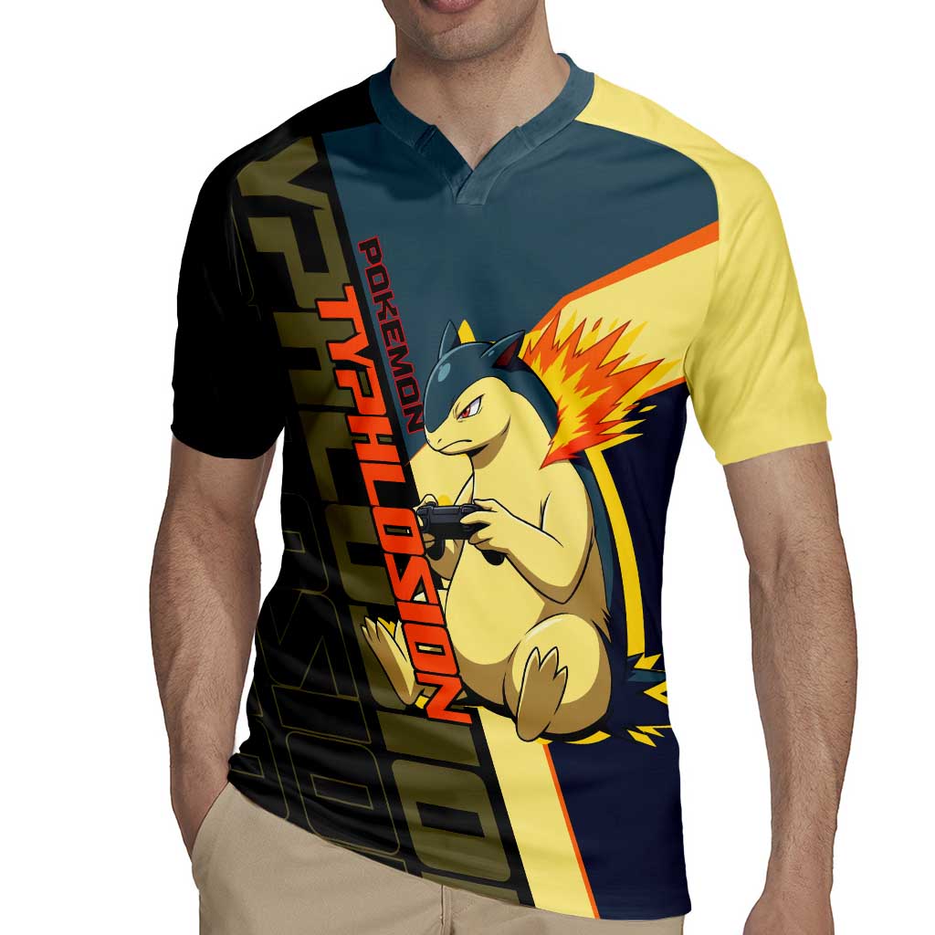 Typhlosion Poké Rugby Jersey Classic Retro Anime Style