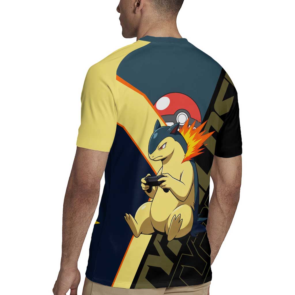 Typhlosion Poké Rugby Jersey Classic Retro Anime Style