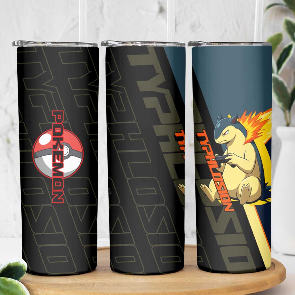 Typhlosion Poké Skinny Tumbler Classic Retro Anime Style