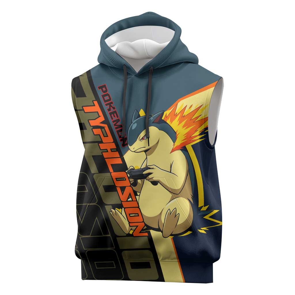 Typhlosion Poké Sleeveless Hoodie Classic Retro Anime Style