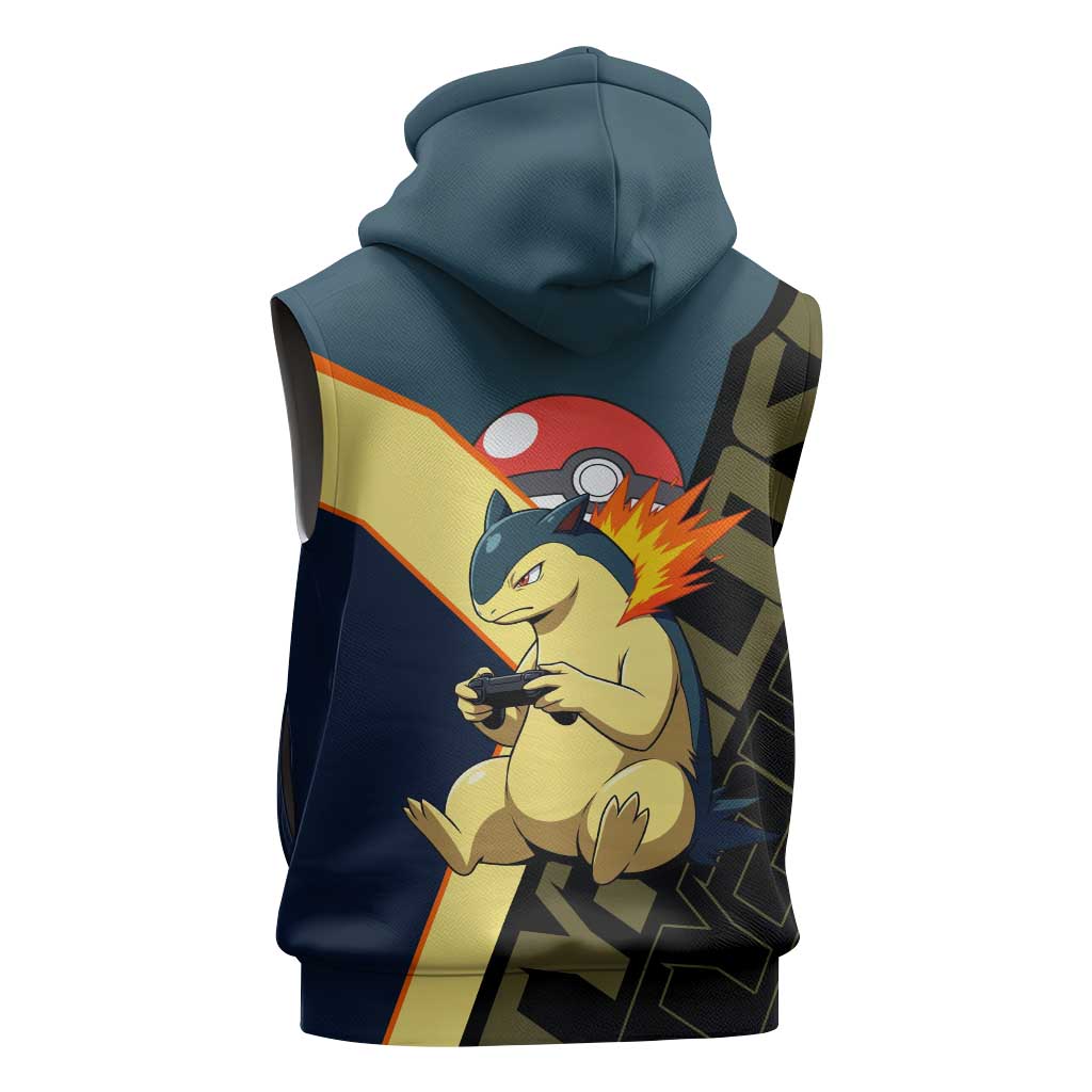 Typhlosion Poké Sleeveless Hoodie Classic Retro Anime Style