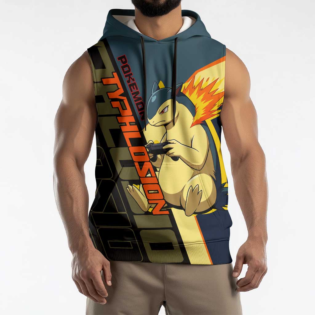 Typhlosion Poké Sleeveless Hoodie Classic Retro Anime Style