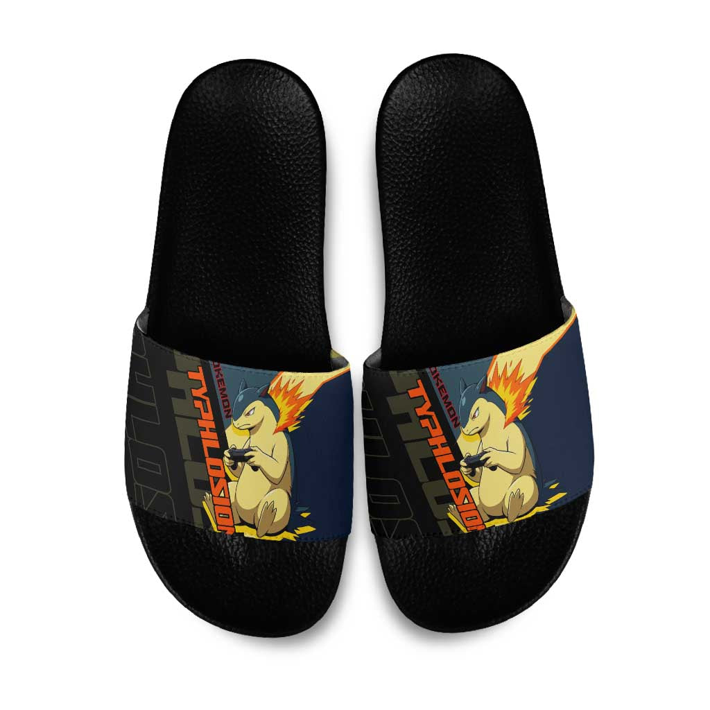 Typhlosion Poké Slide Sandals Classic Retro Anime Style