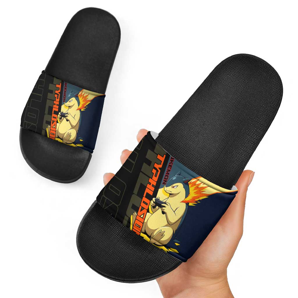 Typhlosion Poké Slide Sandals Classic Retro Anime Style