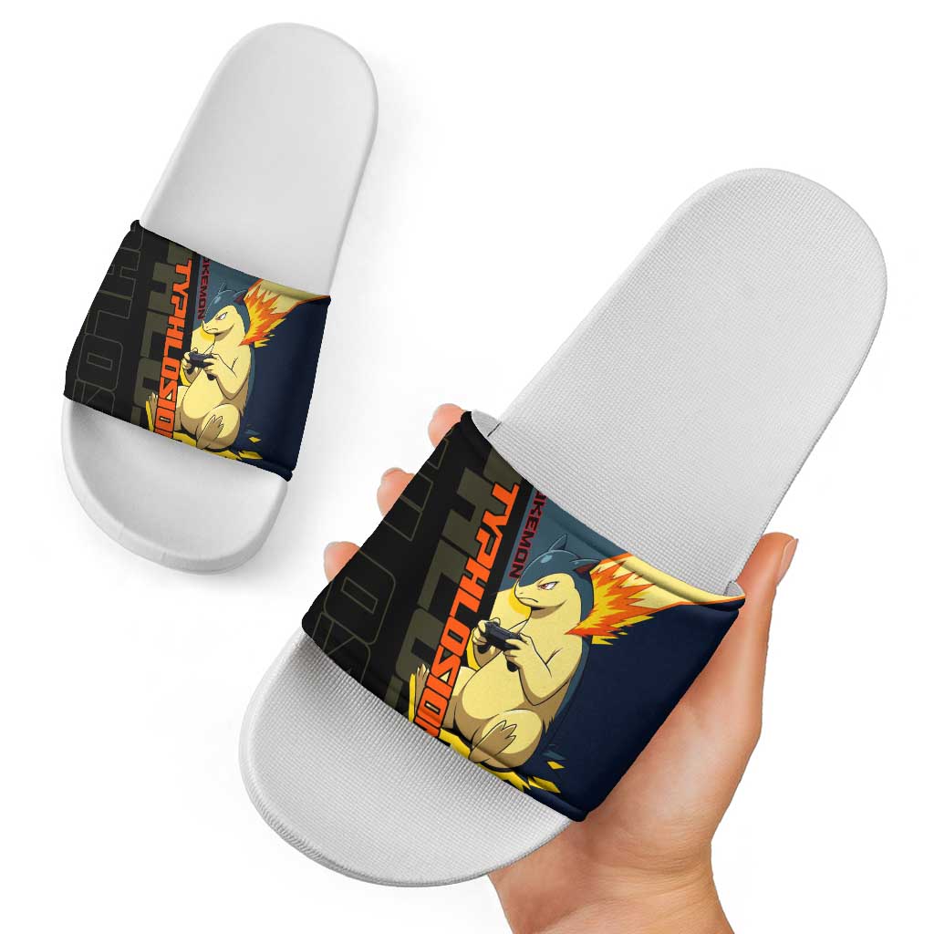 Typhlosion Poké Slide Sandals Classic Retro Anime Style