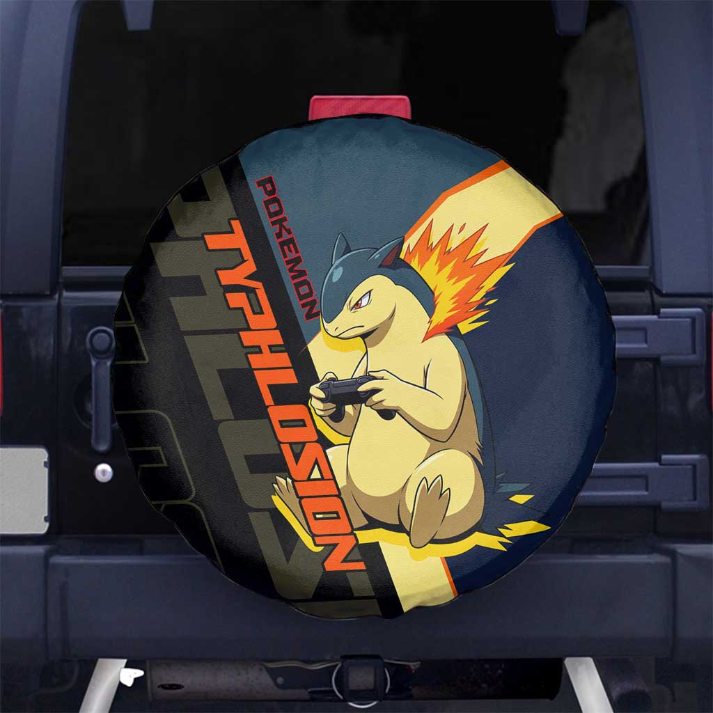 Typhlosion Poké Spare Tire Cover Classic Retro Anime Style