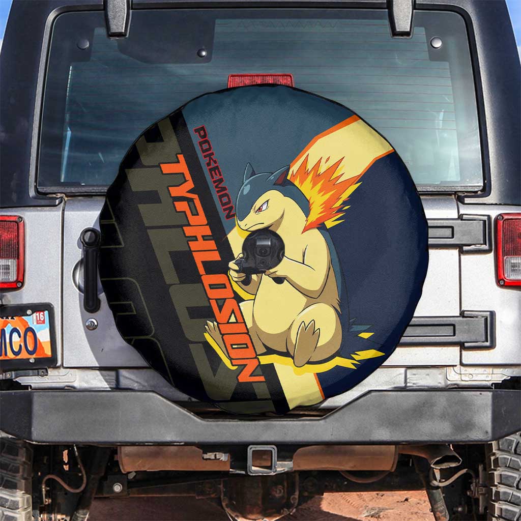 Typhlosion Poké Spare Tire Cover Classic Retro Anime Style