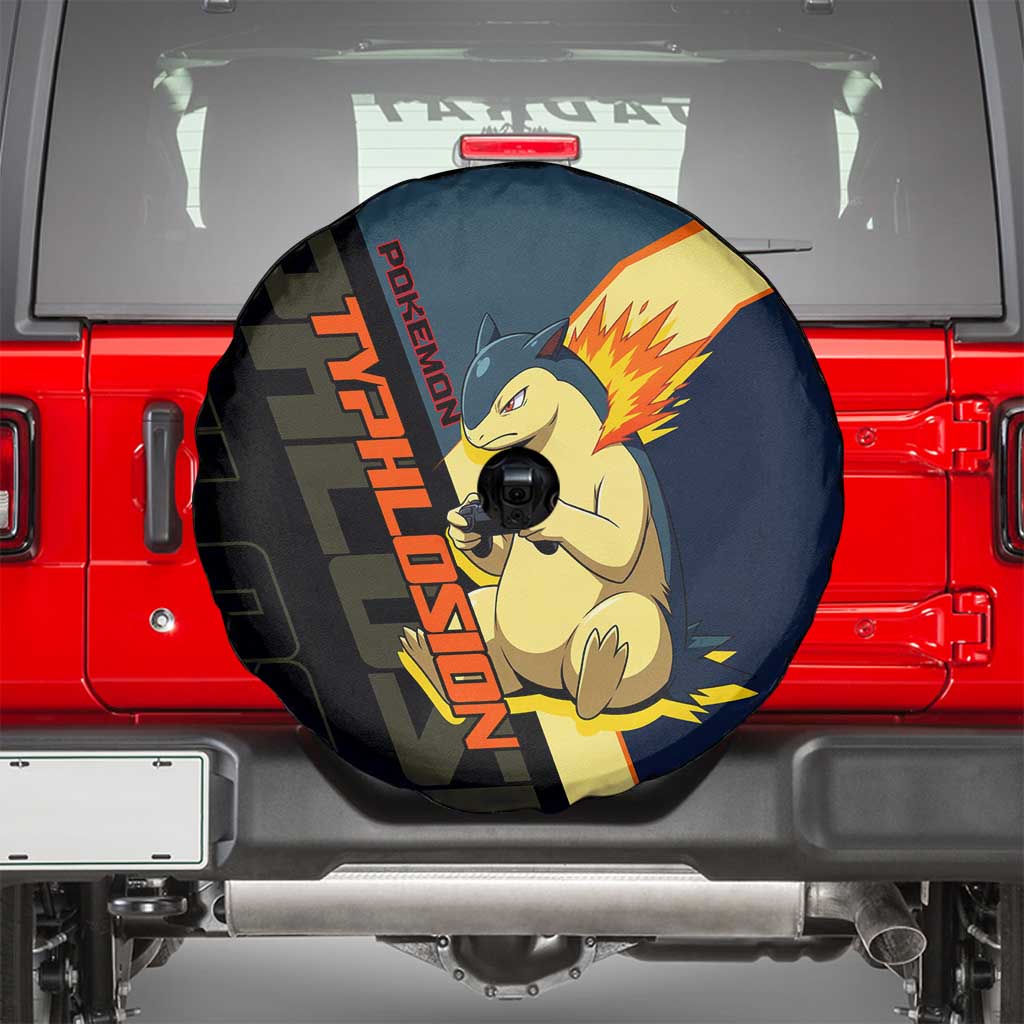 Typhlosion Poké Spare Tire Cover Classic Retro Anime Style
