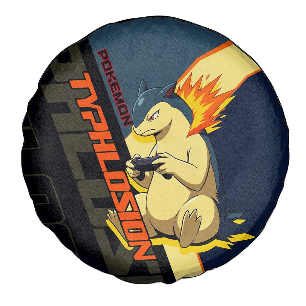 Typhlosion Poké Spare Tire Cover Classic Retro Anime Style