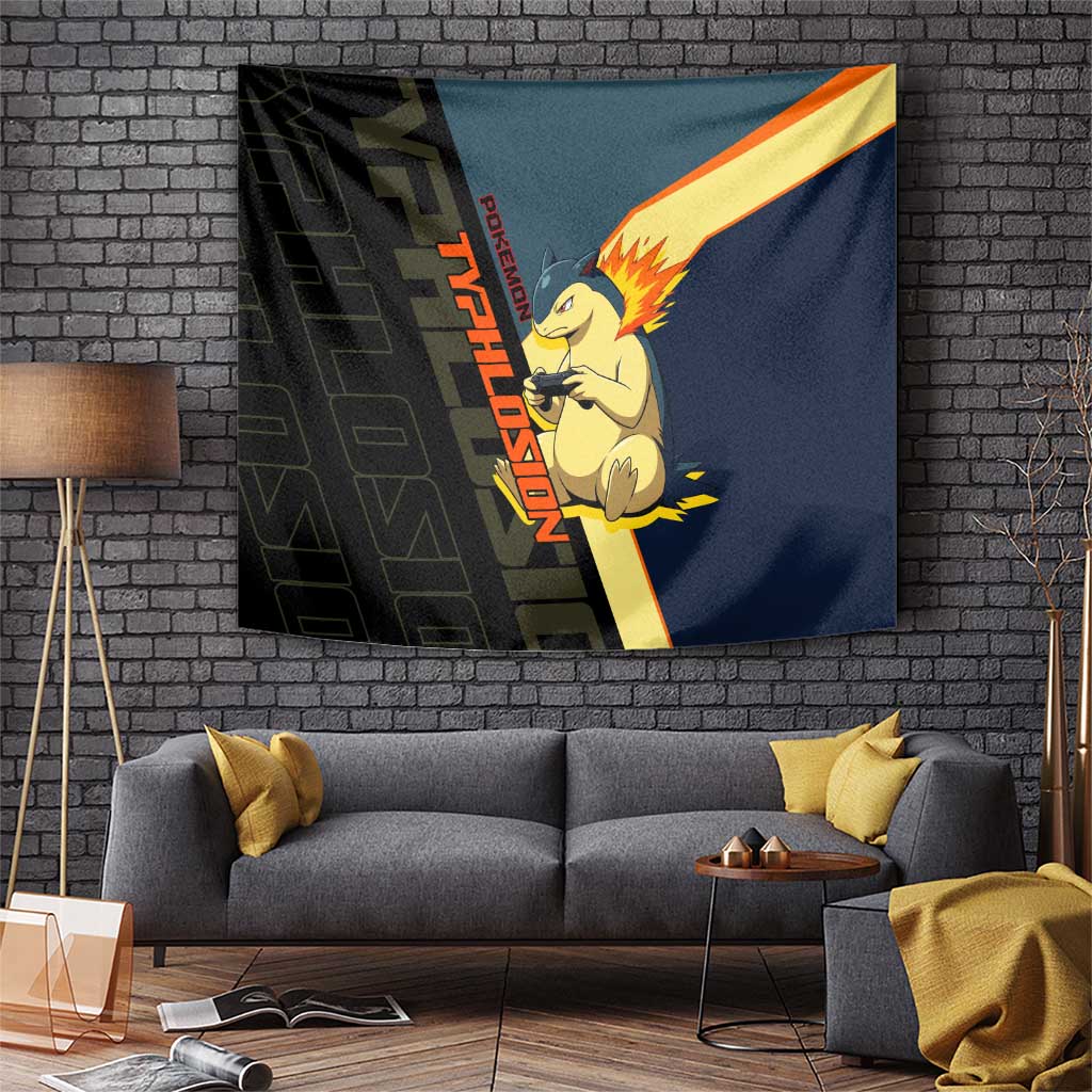 Typhlosion Poké Tapestry Classic Retro Anime Style