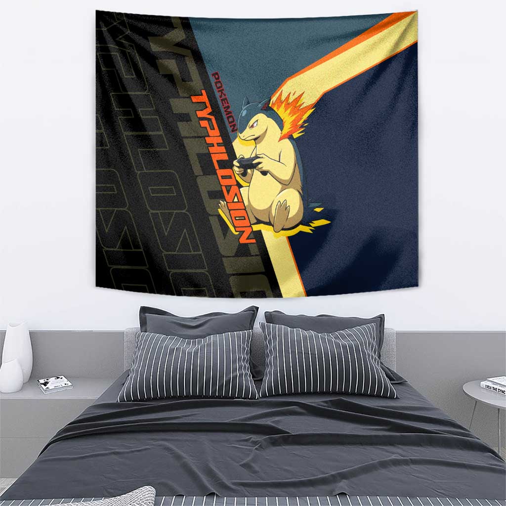 Typhlosion Poké Tapestry Classic Retro Anime Style