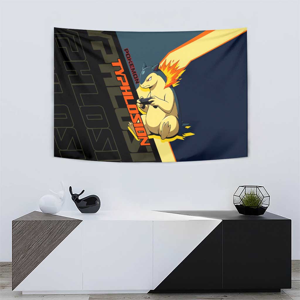 Typhlosion Poké Tapestry Classic Retro Anime Style