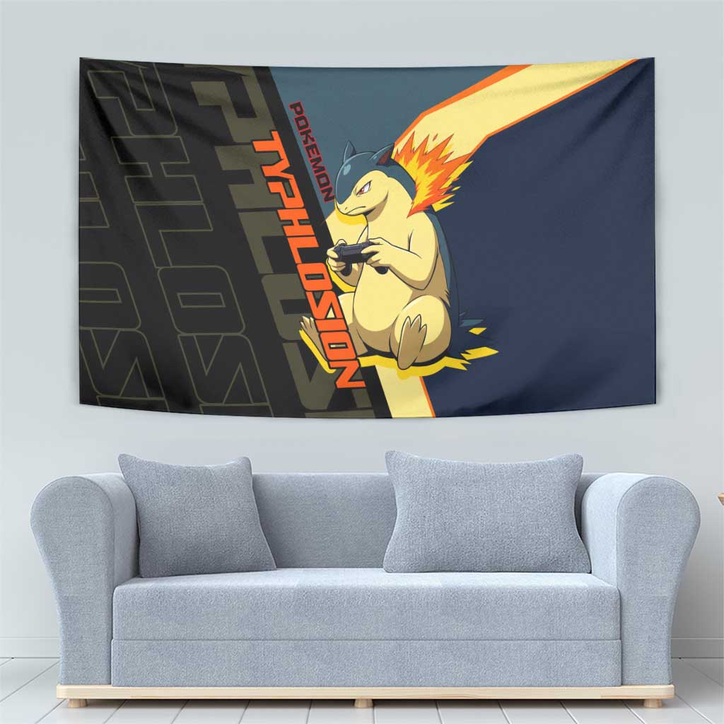 Typhlosion Poké Tapestry Classic Retro Anime Style