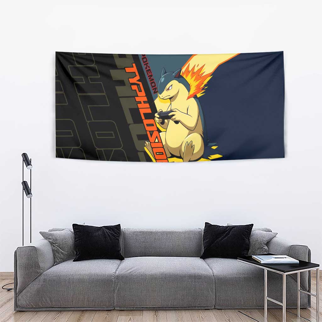 Typhlosion Poké Tapestry Classic Retro Anime Style