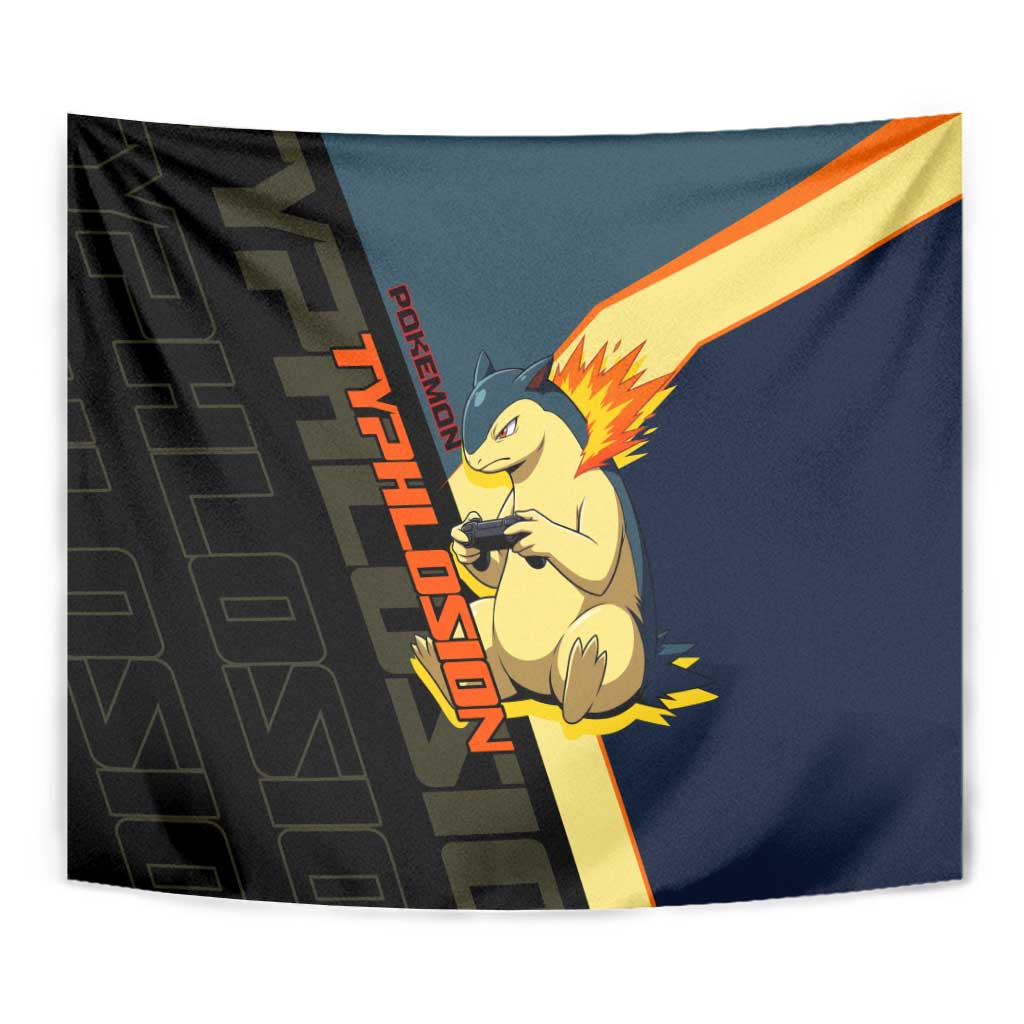 Typhlosion Poké Tapestry Classic Retro Anime Style