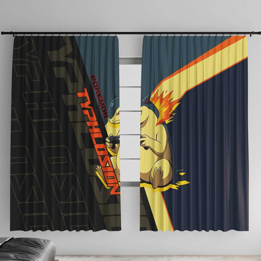 Typhlosion Poké Window Curtain Classic Retro Anime Style