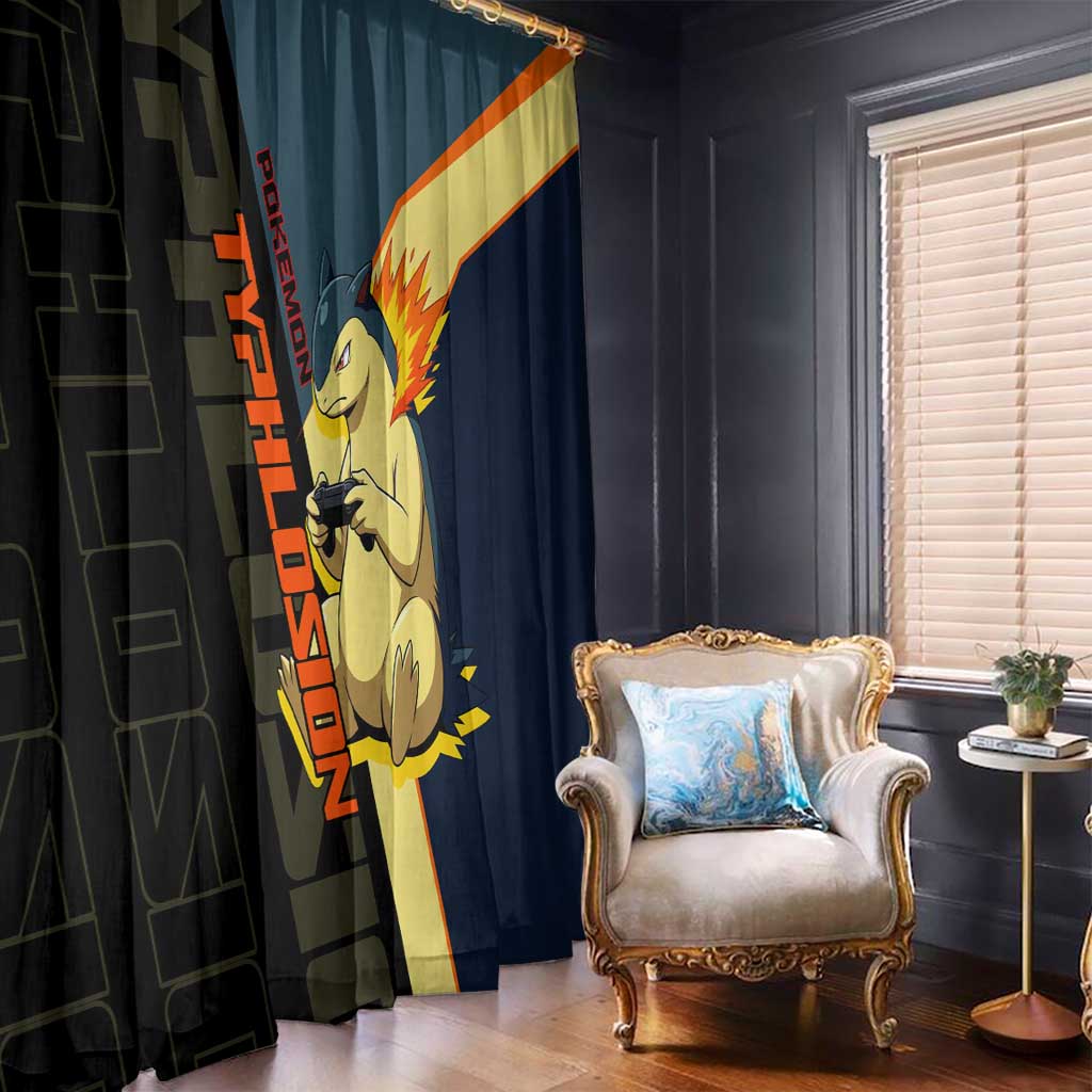 Typhlosion Poké Window Curtain Classic Retro Anime Style