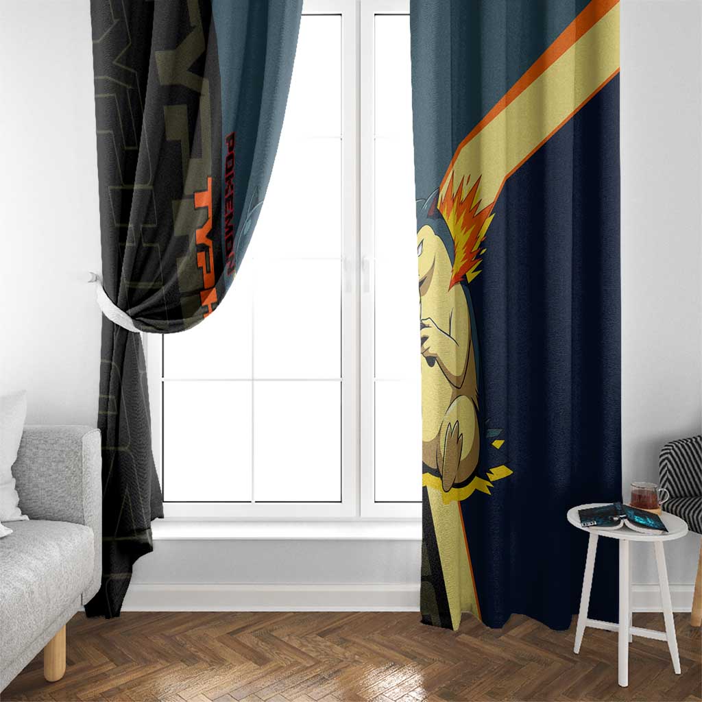 Typhlosion Poké Window Curtain Classic Retro Anime Style