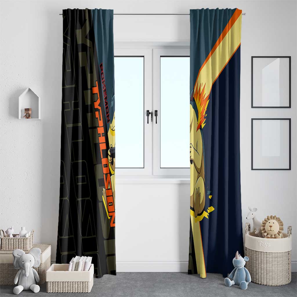 Typhlosion Poké Window Curtain Classic Retro Anime Style
