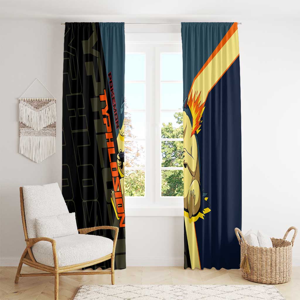 Typhlosion Poké Window Curtain Classic Retro Anime Style