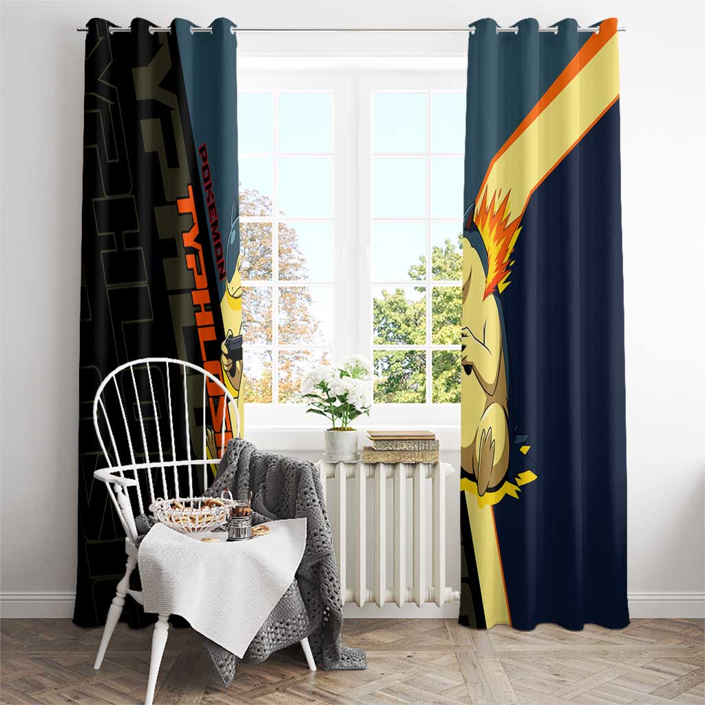 Typhlosion Poké Window Curtain Classic Retro Anime Style