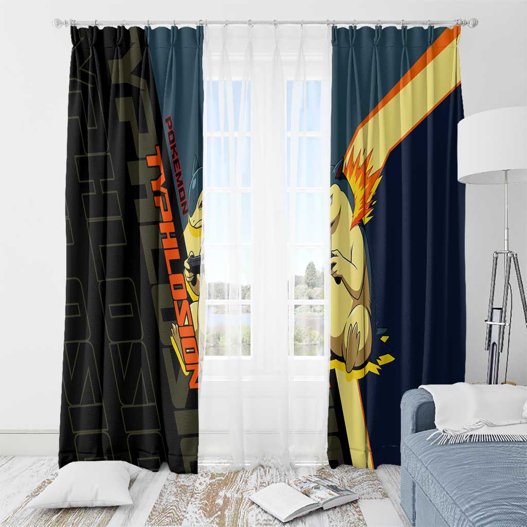 Typhlosion Poké Window Curtain Classic Retro Anime Style