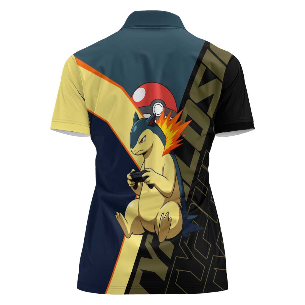 Typhlosion Poké Women Polo Shirt Classic Retro Anime Style