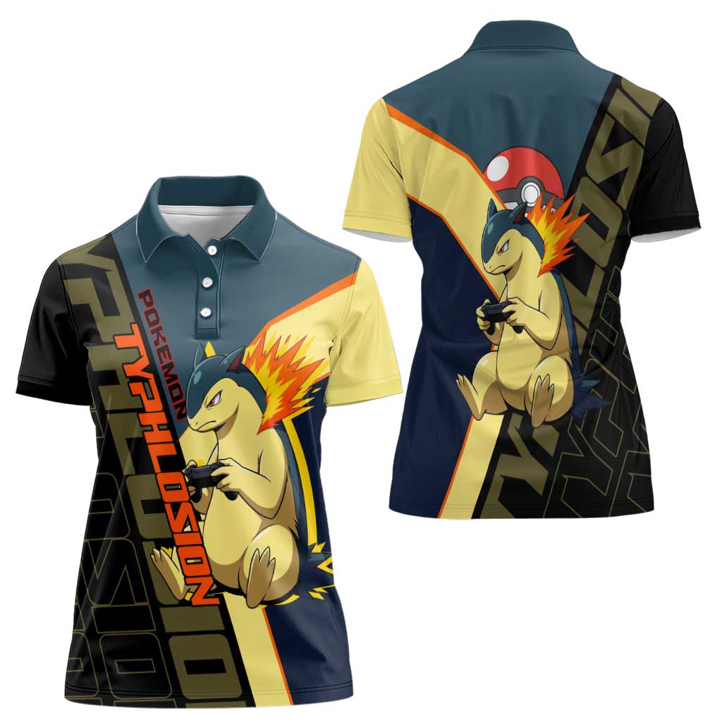 Typhlosion Poké Women Polo Shirt Classic Retro Anime Style