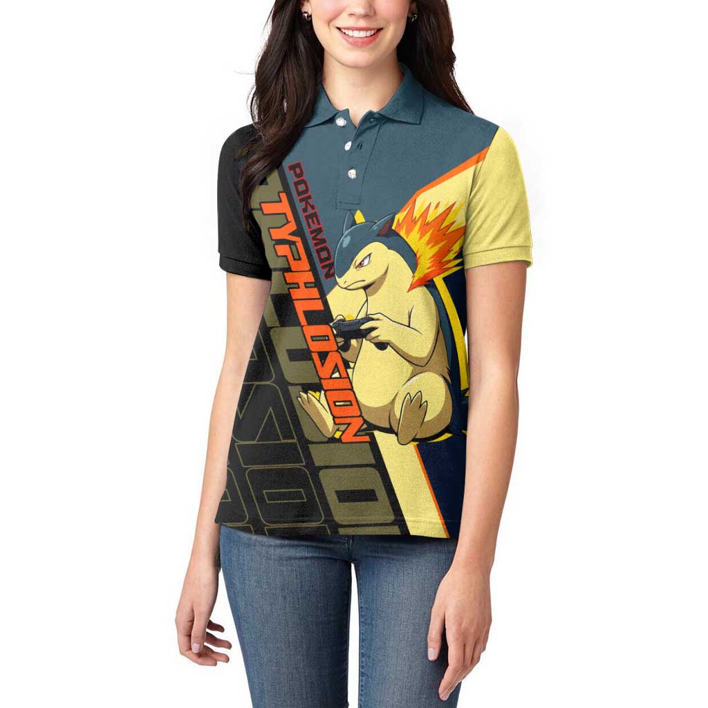 Typhlosion Poké Women Polo Shirt Classic Retro Anime Style