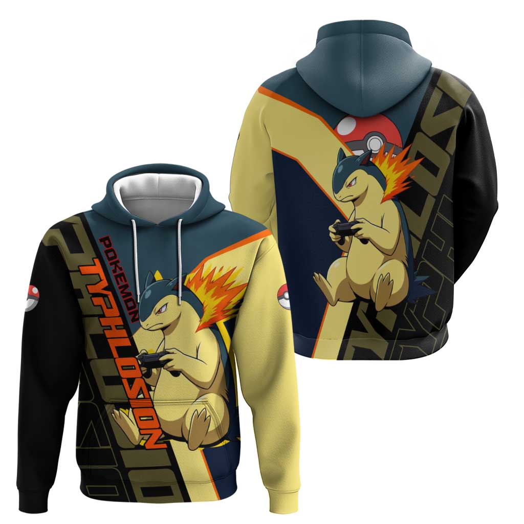 Typhlosion Poké Zip Hoodie Classic Retro Anime Style