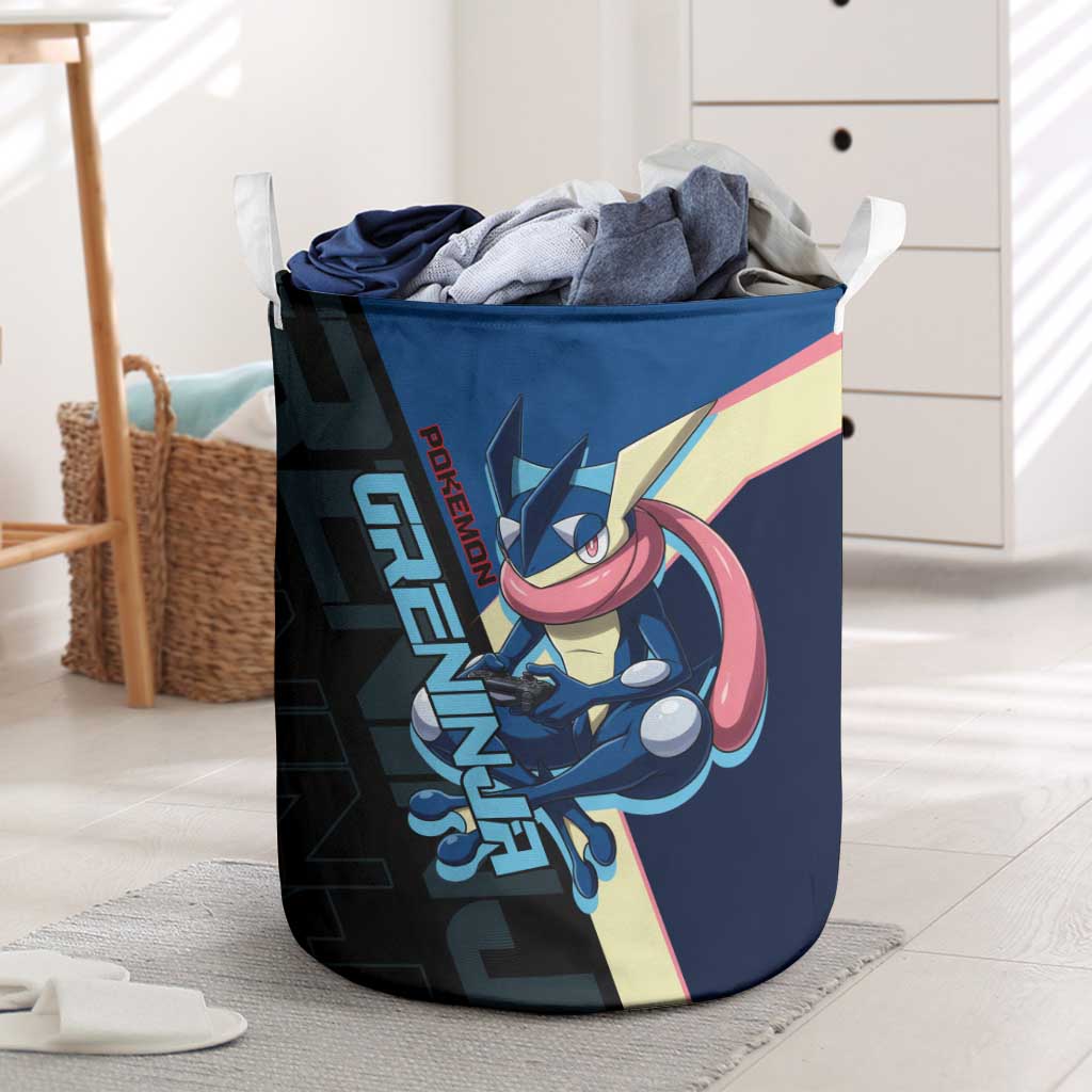 Greninja Poké Laundry Basket Sleek Retro Anime Style