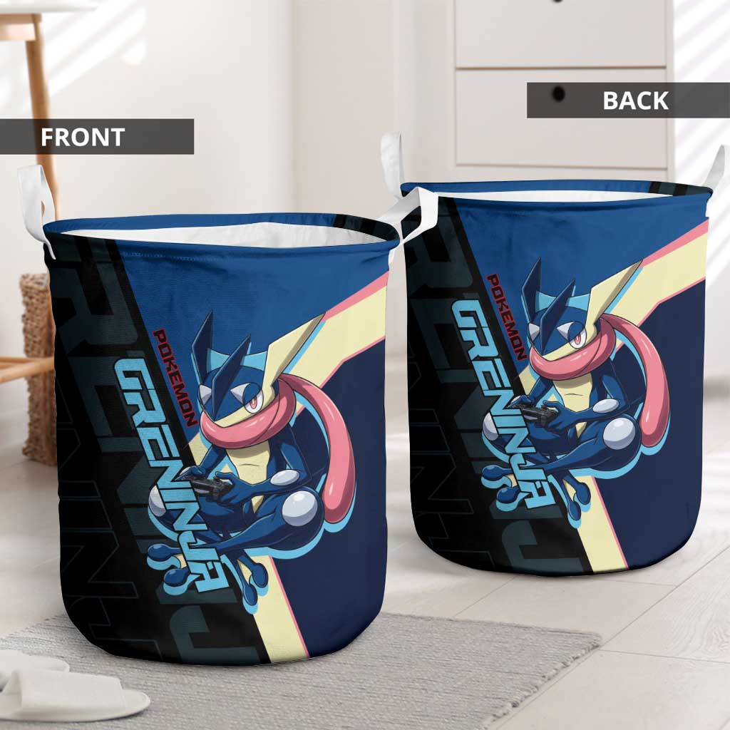 Greninja Poké Laundry Basket Sleek Retro Anime Style