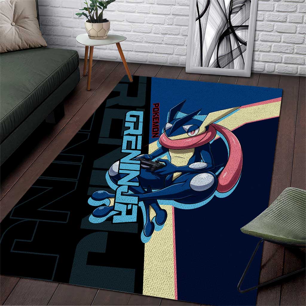 Greninja Poké Area Rug Sleek Retro Anime Style