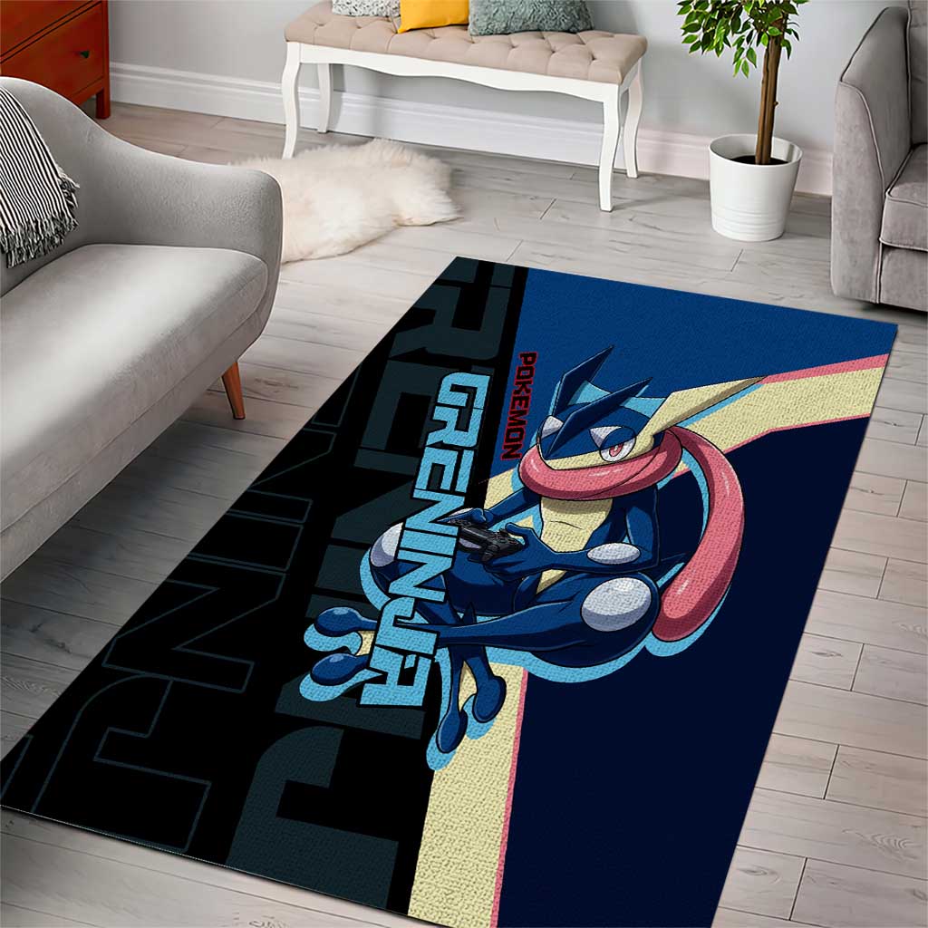 Greninja Poké Area Rug Sleek Retro Anime Style