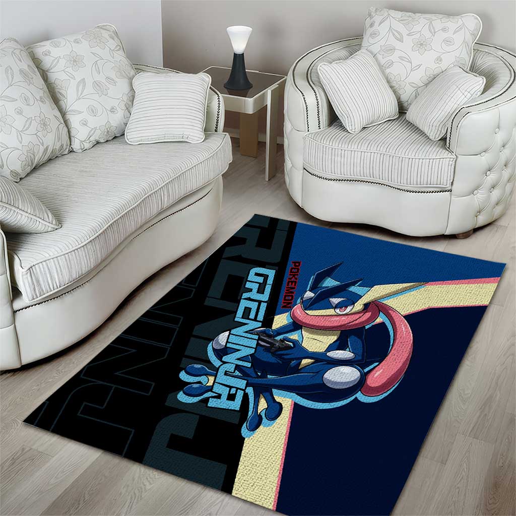 Greninja Poké Area Rug Sleek Retro Anime Style