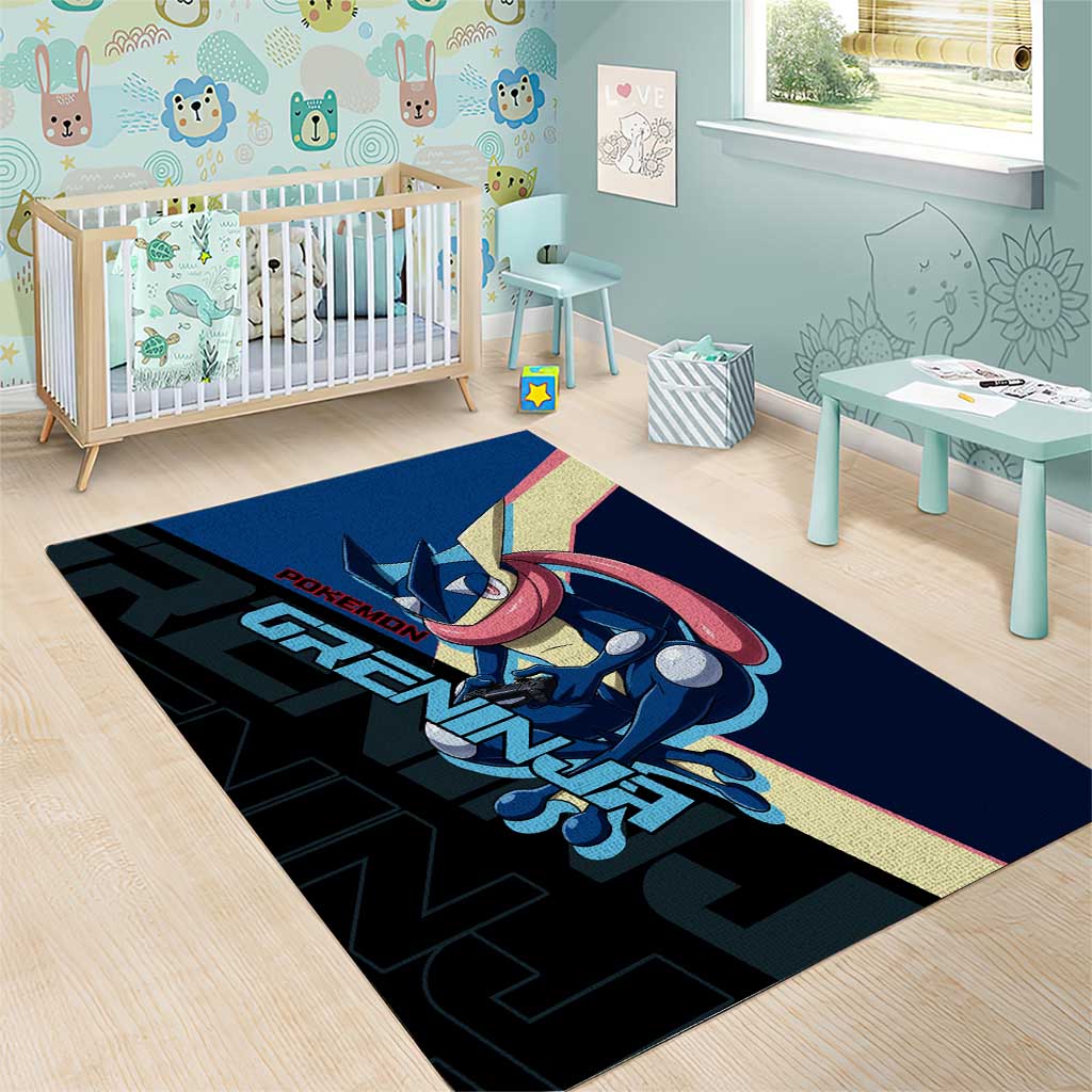 Greninja Poké Area Rug Sleek Retro Anime Style