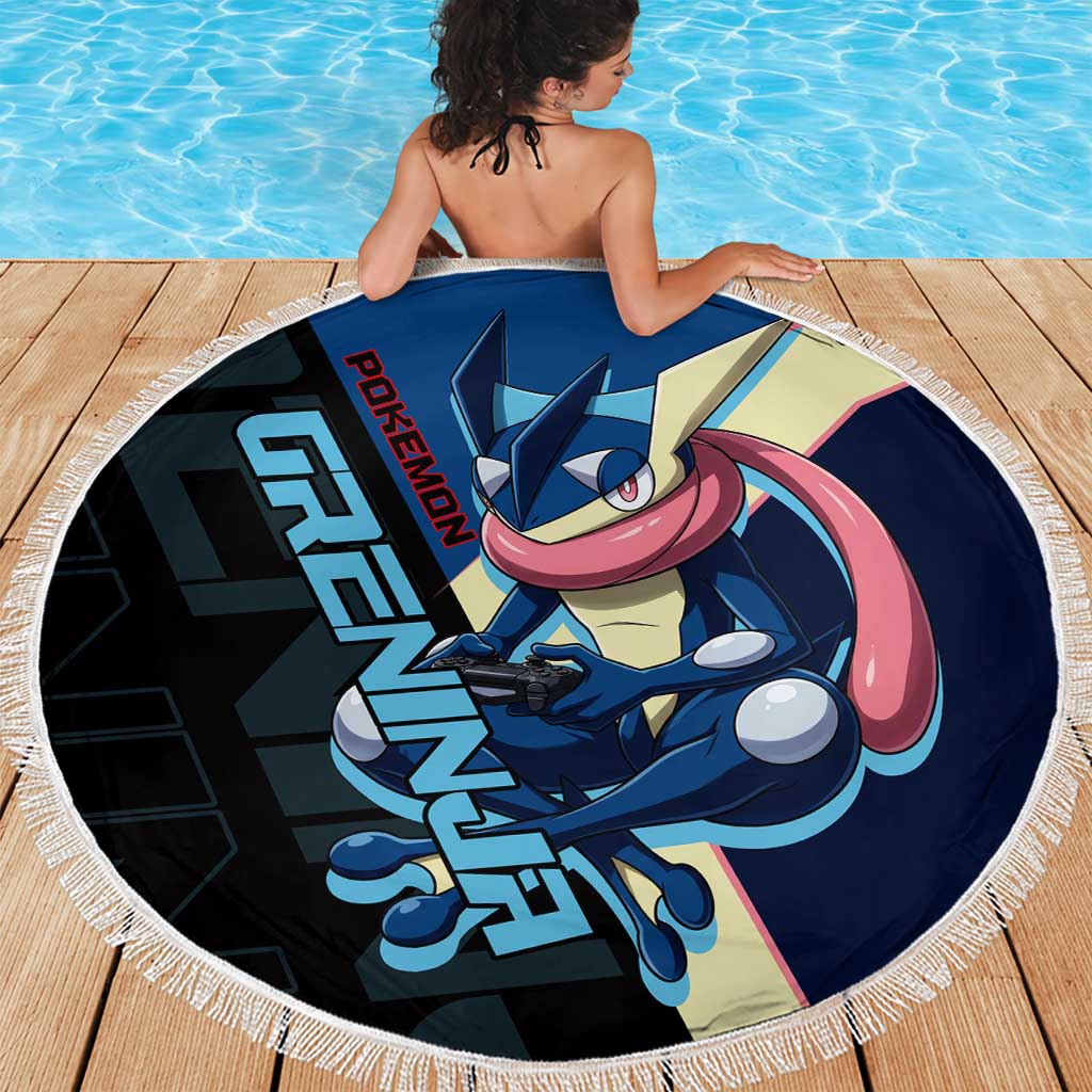 Greninja Poké Beach Blanket Sleek Retro Anime Style