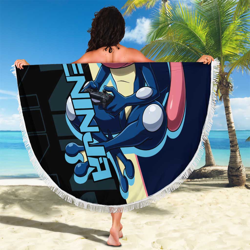 Greninja Poké Beach Blanket Sleek Retro Anime Style