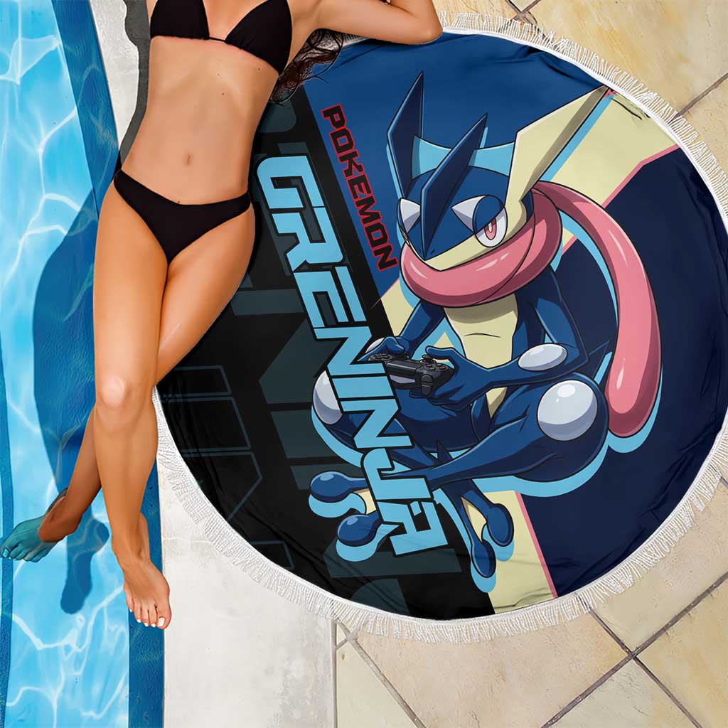Greninja Poké Beach Blanket Sleek Retro Anime Style