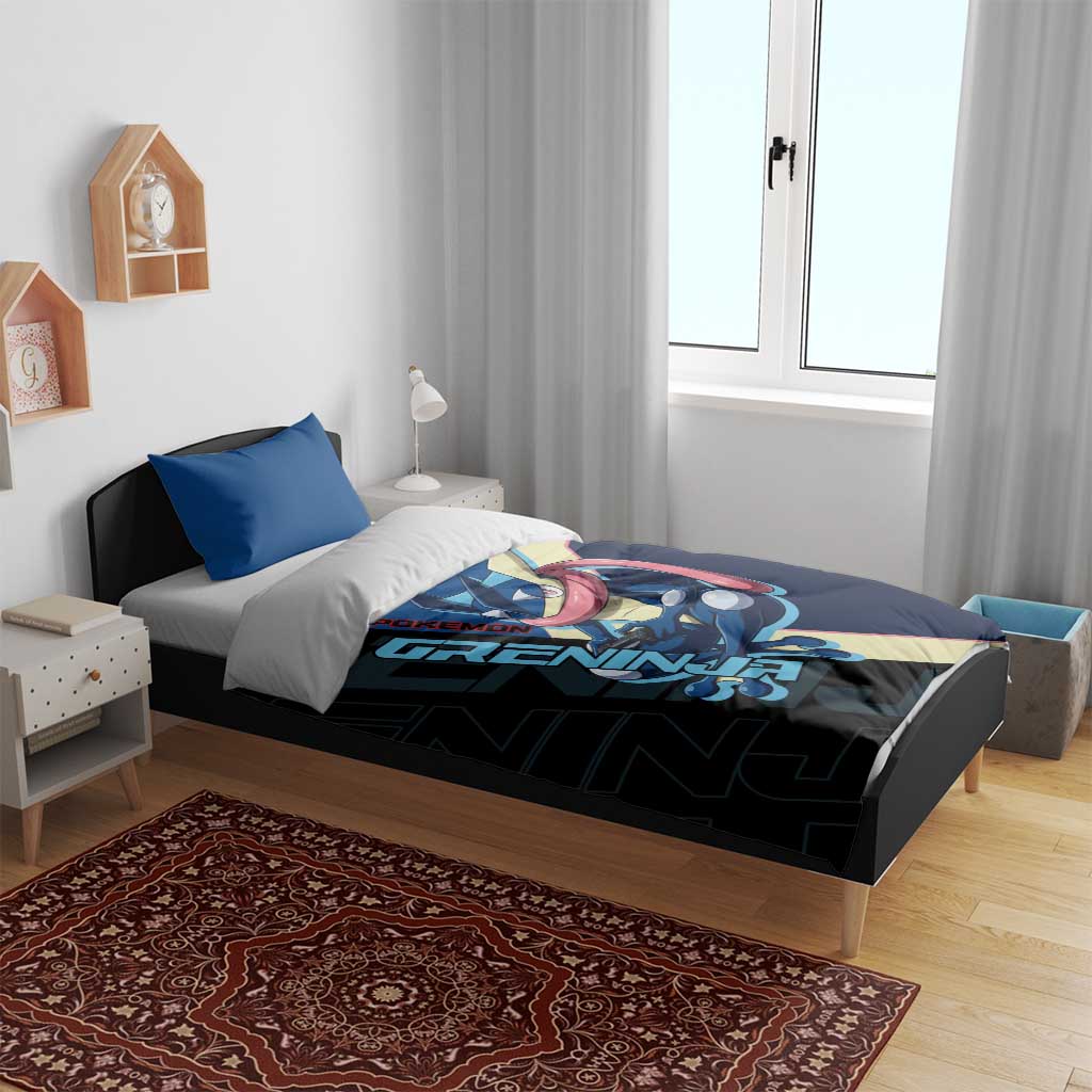 Greninja Poké Bedding Set Sleek Retro Anime Style