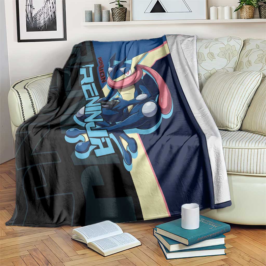 Greninja Poké Blanket Sleek Retro Anime Style