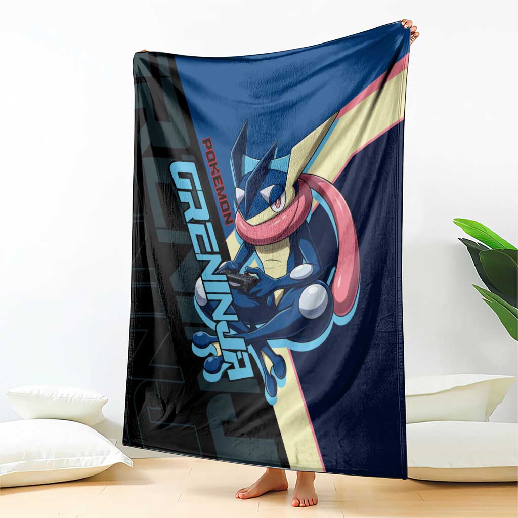 Greninja Poké Blanket Sleek Retro Anime Style