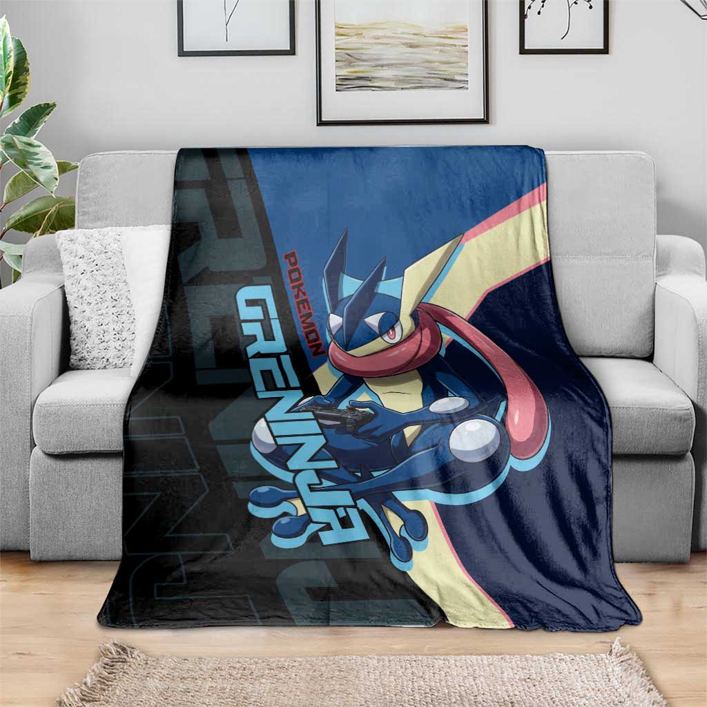 Greninja Poké Blanket Sleek Retro Anime Style