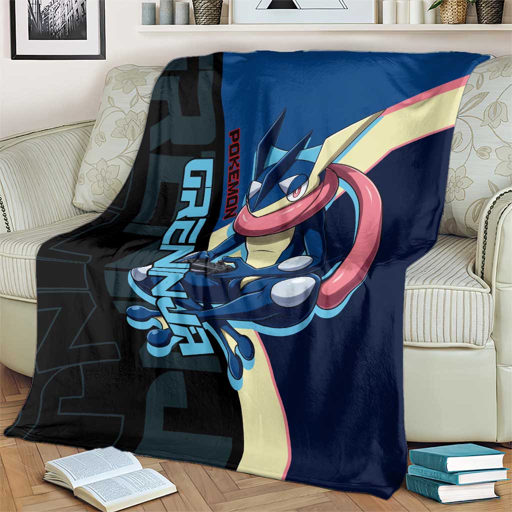Greninja Poké Blanket Sleek Retro Anime Style