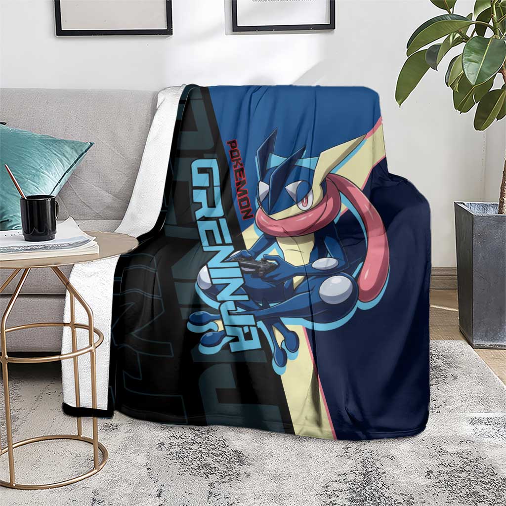 Greninja Poké Blanket Sleek Retro Anime Style